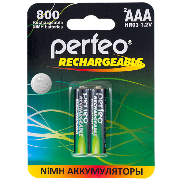 Аккумулятор Perfeo AAА HR3/2BL 800 mAh NiMH (2 шт. в блистере)