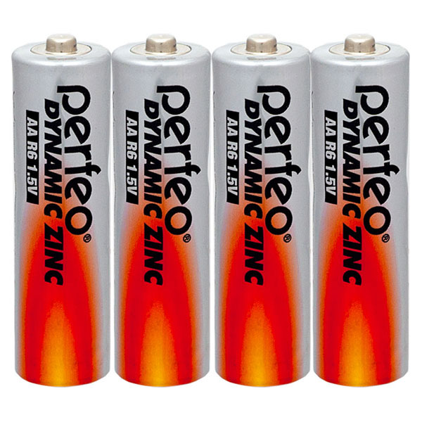 Батарейка солевая Perfeo R6/4SH АА&nbsp;&nbsp;Dynamic Zinc (4 шт. в пленке)