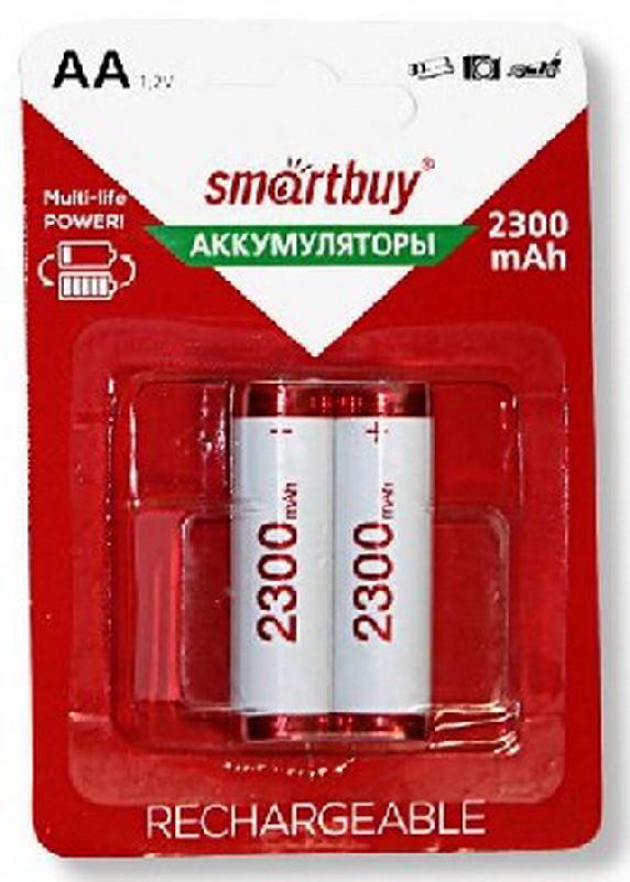 Аккумулятор AA Smartbuy HR6/2 BL  2300 mAh NiMh (2 шт. в упаковке)