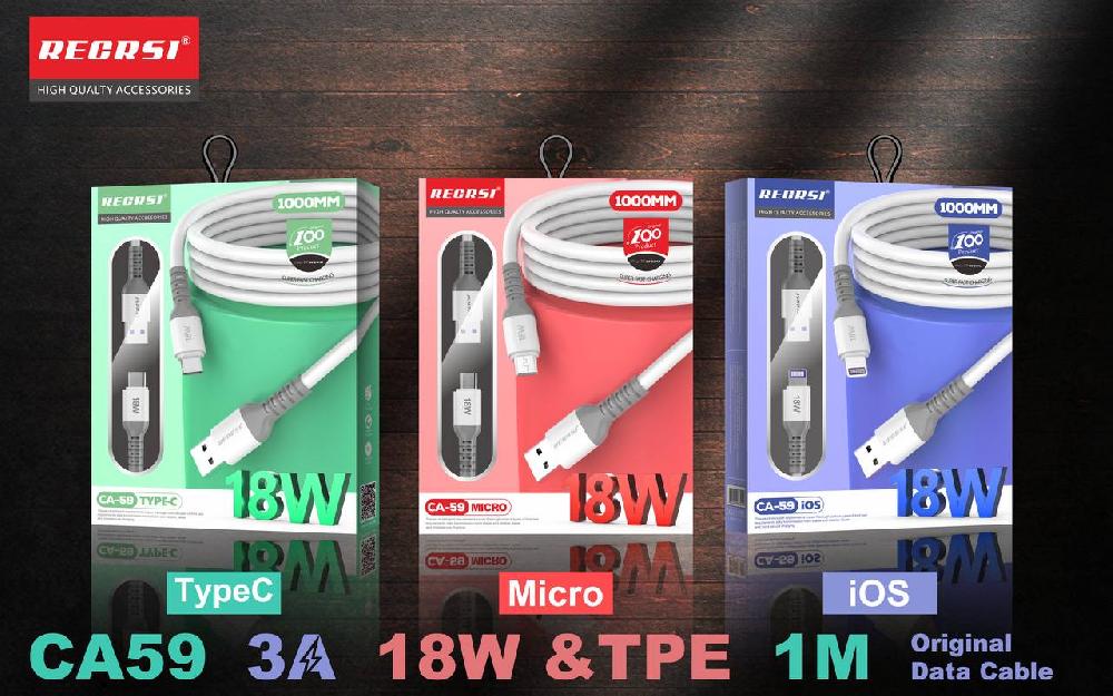 Кабель Micro RECRSI CA-59 3А 18W силиконовый&nbsp;&nbsp;1м