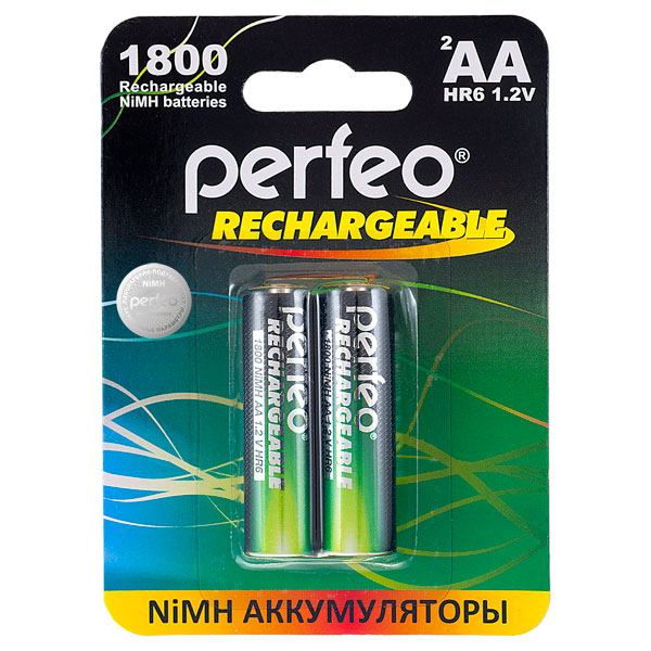 Аккумулятор Perfeo AA HR6/2BL 1800 mAh NiMH (2 шт. в блистере)