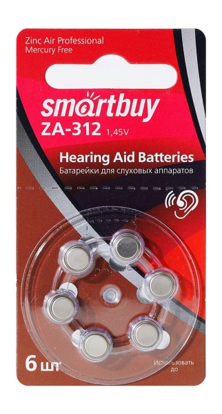 Элемент питания Smartbuy ZA312/6BL (SBZA-A312-6B) PR41