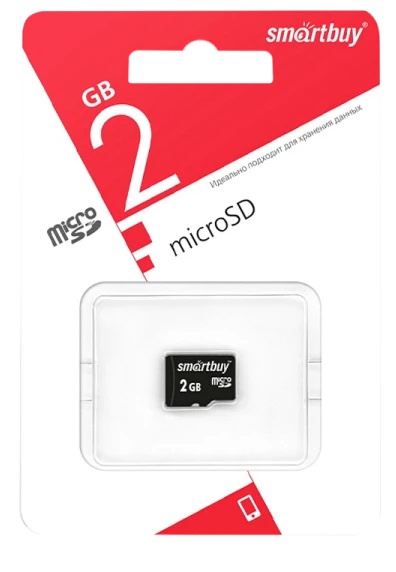 micro SD карта памяти Smartbuy 002 ГБ Class4, без адаптеров