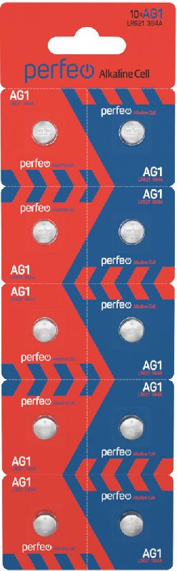 Perfeo AG1 LR621/10BL Alkaline Cell (|200/3200 PF_4169)