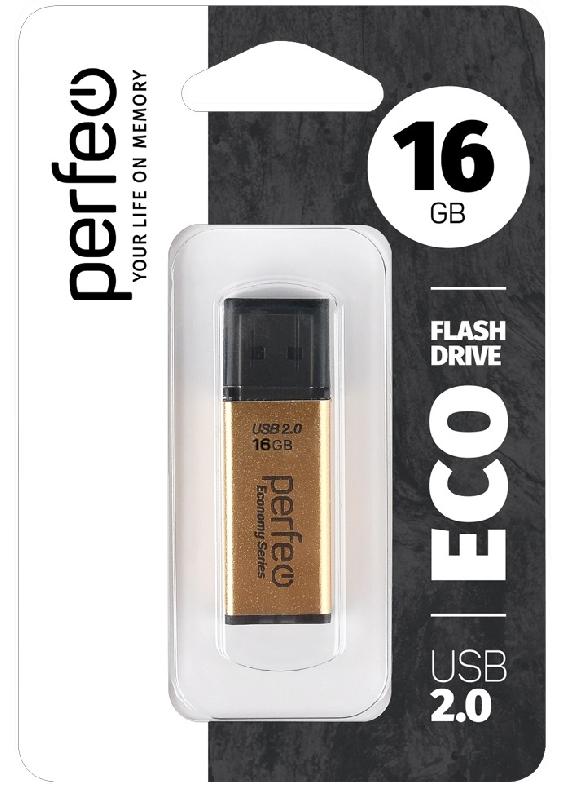 Perfeo USB 16GB E03 Gold economy series