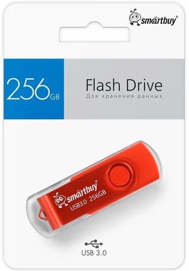 USB 3.0/3.1 накопитель Smartbuy 256 ГБ серия Twist Красный (SB256GB3TWR)