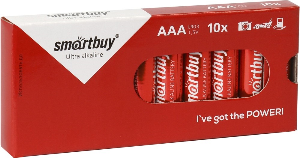 Батарейка алкалиновая Smartbuy LR03/10 box (10/800) (SBBA-3A10BX)