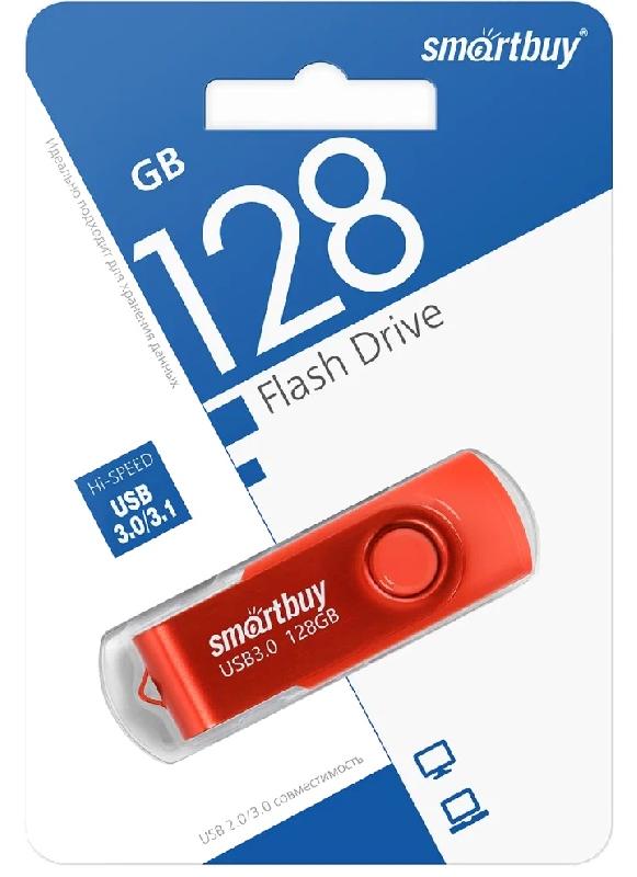 USB 3.0/3.1 накопитель Smartbuy 128 ГБ серия Twist Красный (SB128GB3TWR)