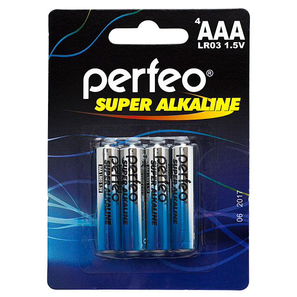 Батарейка Perfeo LR03/4BL AAA Super Alkaline (4 шт. в блистере)