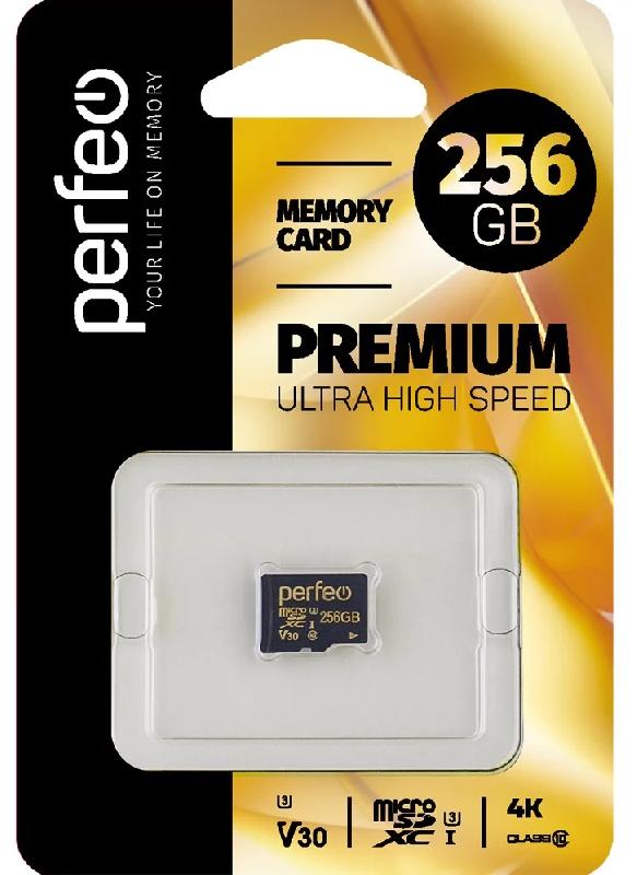 Perfeo microSDXC 256GB High-Capacity (Class 10) UHS-3 V30 w/o Adapter