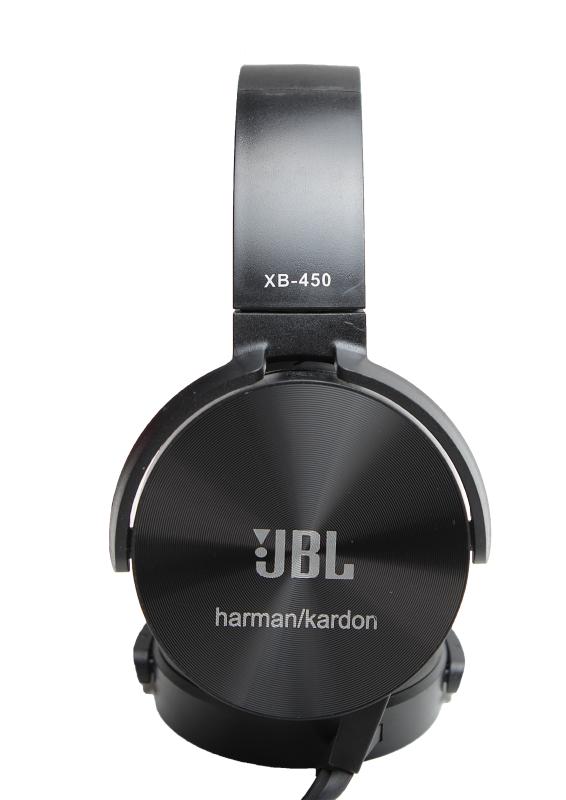 MP3 наушники полноразмерные &quot;J&quot;  XB-450  EXTRA BASS, плоский провод с микрофоном (Чёрный)