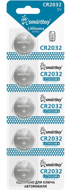 Литиевый элемент питания Smartbuy special CR2032/5B (100/4000) (SBBM-2032-5B)