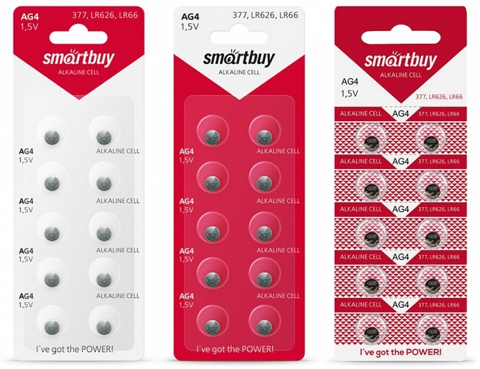 Батарейка часовая Smartbuy AG4-10B (100/2000) (SBBB-AG4-10B)