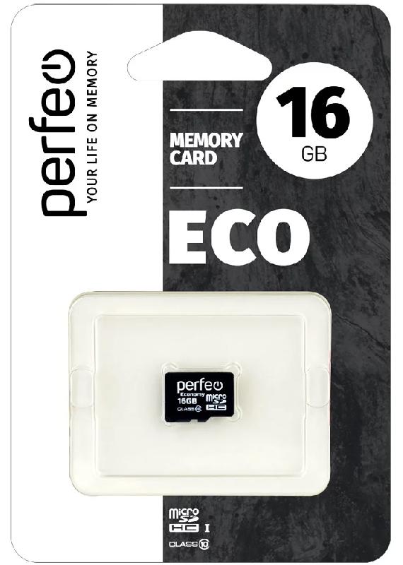 Perfeo microSD 16GB High-Capacity (Class 10) w/o Adapter economy series