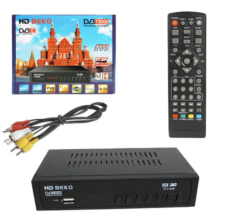 Приставка для цифрового телевидения HD BEKO T-8000 USB