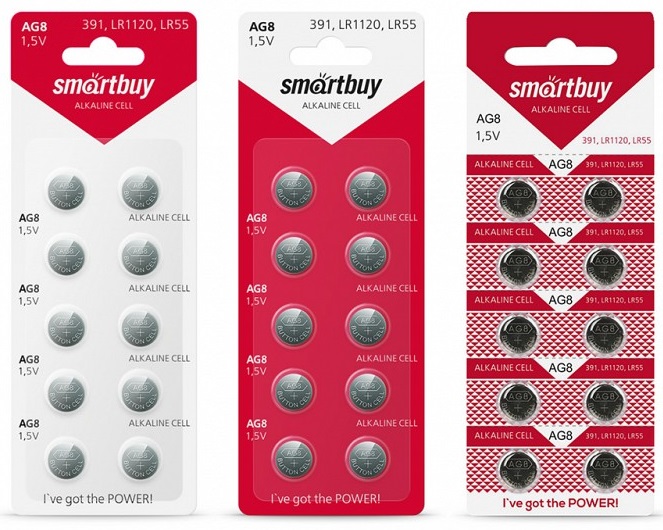 Батарейка часовая Smartbuy AG8-10B (100/2000) (SBBB-AG8-10B)