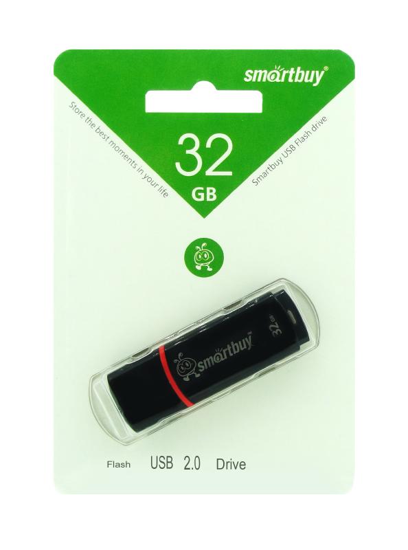 Накопитель USB Flash 32GB SmartBuy Glossy (Чёрный)