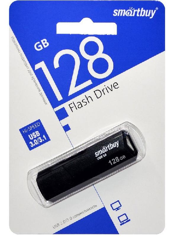 USB 3.0/3.1 накопитель Smartbuy 128 ГБ серия Clue Чёрный (SB128GBCLU-K3)