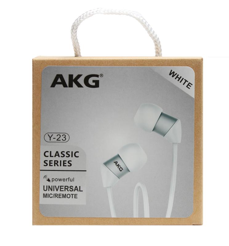 Наушники MP3 &quot;AKG&quot; Y-23 с микрофоном (упаковка-коробка) (Белый)