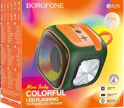 Колонка портативная Borofone, BR29, Interest sports, Bluetooth, цвет: темно-зеленый