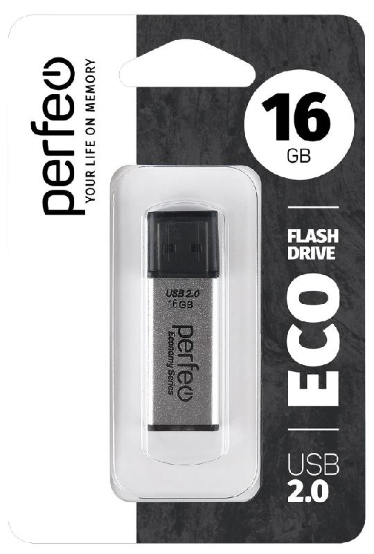 Perfeo USB 16GB E03 Silver economy series