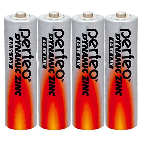 Батарейка солевая Perfeo R6/4SH Dynamic Zinc (4 шт. в пленке)