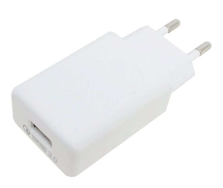 Сетевое зарядное устройство &quot;MRM&quot; S8+ USB, 5V/2 A быстрая зарядка, QC3.0 (Белый)