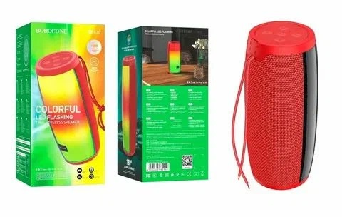 Колонка портативная Borofone, BR20, Sound Wave, Bluetooth, цвет: красный