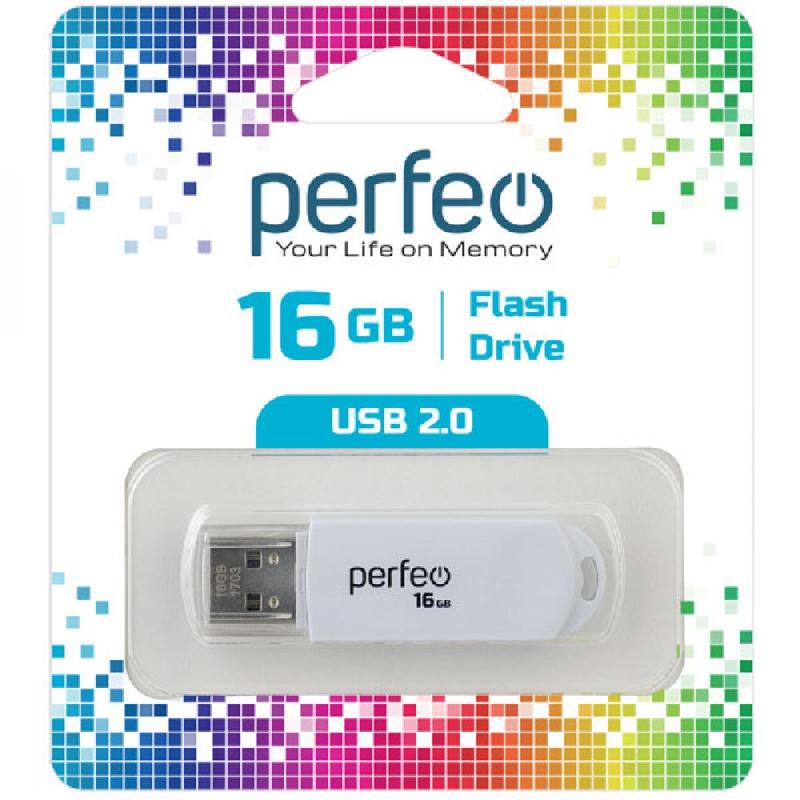 Perfeo USB 16GB C03 White