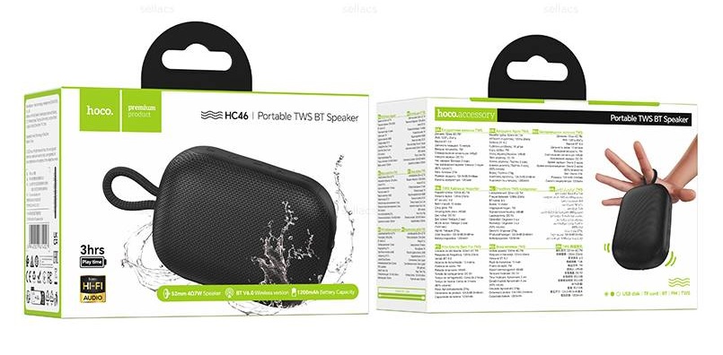 Колонка портативная HOCO, HC46, Estrellato, Bluetooth, цвет: серый