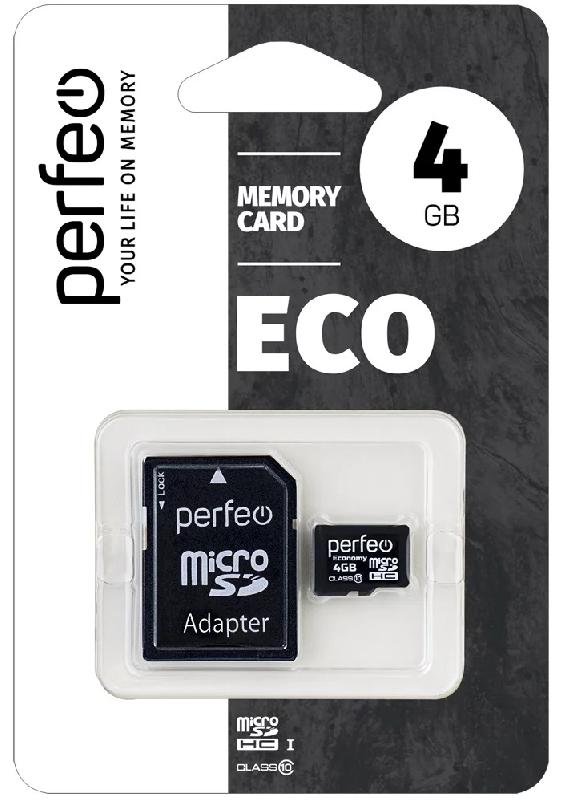 Perfeo microSD 4GB High-Capacity (Class 10) economy series