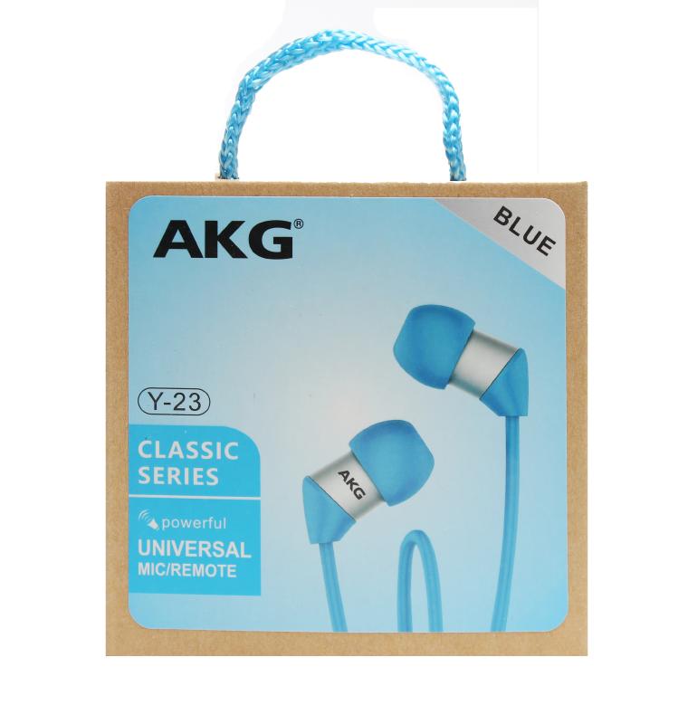 Наушники MP3 &quot;AKG&quot; Y-23 с микрофоном (упаковка-коробка) (Синий)