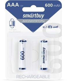 Аккумулятор NiMh Smartbuy AAA/2BL 600 mAh (24/240) (SBBR-3A02BL600)