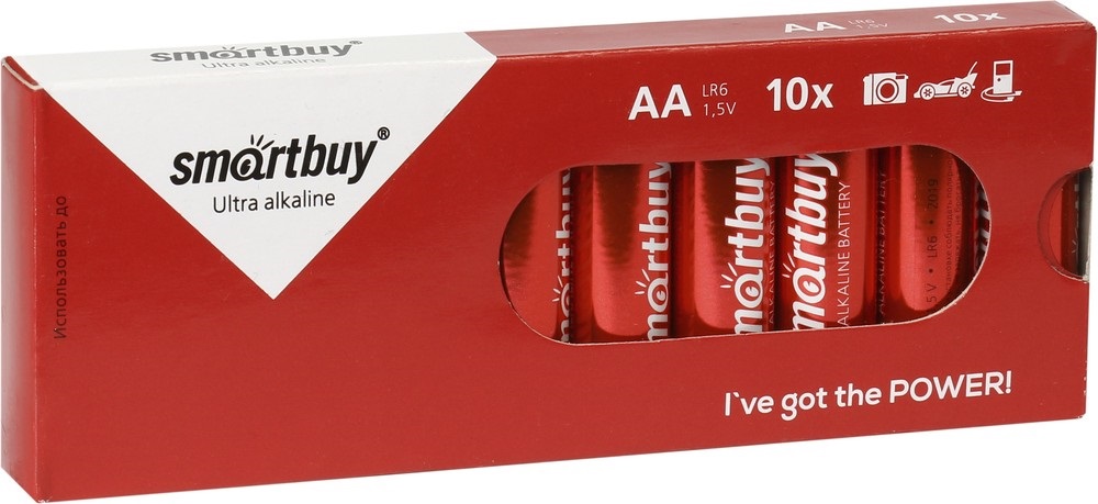 Батарейка алкалиновая Smartbuy LR6/10 box (10/300) (SBBA-2A10BX)