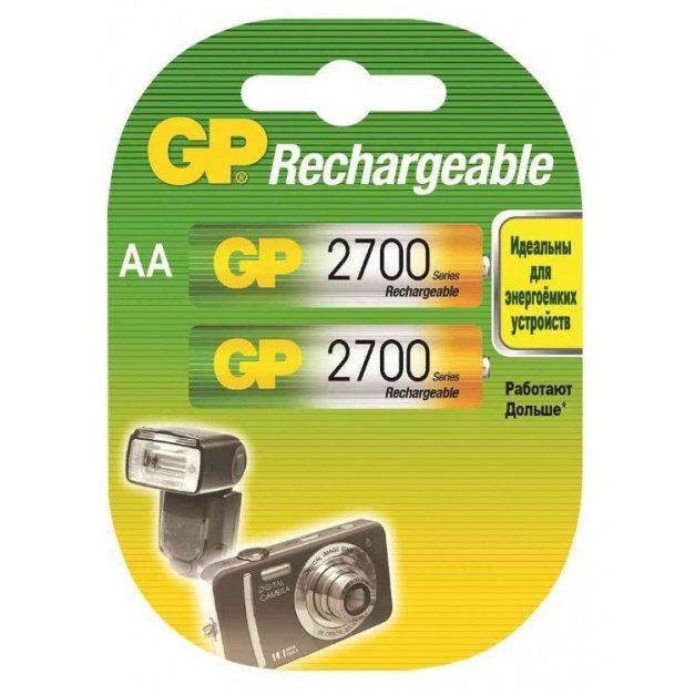 GP AA2700mAh/2BL аккумулятор Пластик ReENERGY (|20/200)