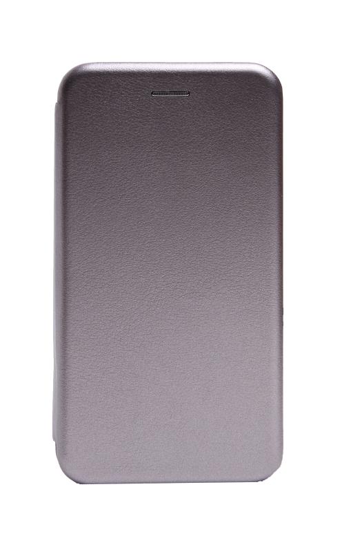 Накладка силиконовая для Xiaomi Redmi Note 9 (&quot;книга&quot;с отделением для визиток, Серый)