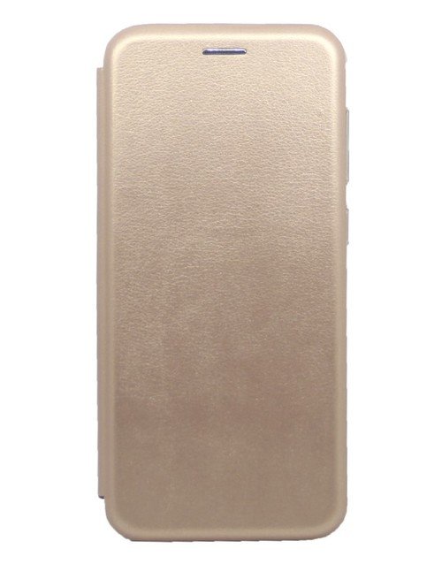 Накладка силиконовая для Huawei Honor 9А (&quot;книга&quot;с отделением для визиток, Золотой)