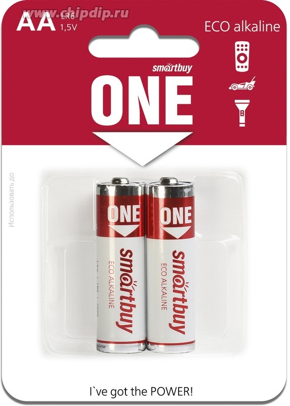 Батарейка алкалиновая Smartbuy серия ONE LR6/2B (24/240) (SOBA-2A02B-Eco)