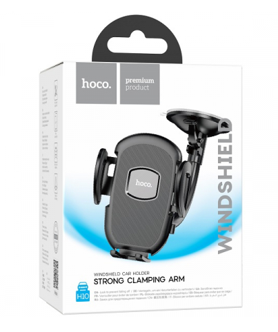 Держатель  автомобильный Hoco H10  (гибкий кронштейн) на стекло. раздвижной