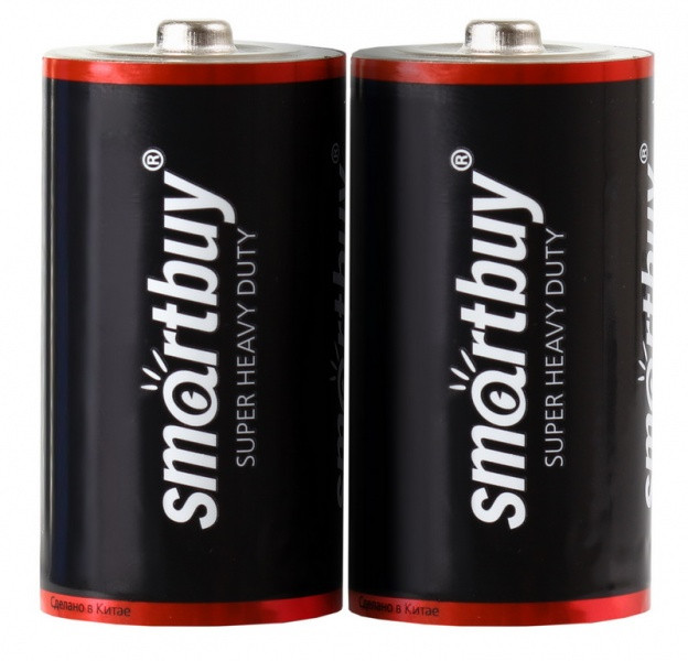 Батарейка солевая Smartbuy  R20/2S  SBBZ-D02S (2 шт.в пленке)