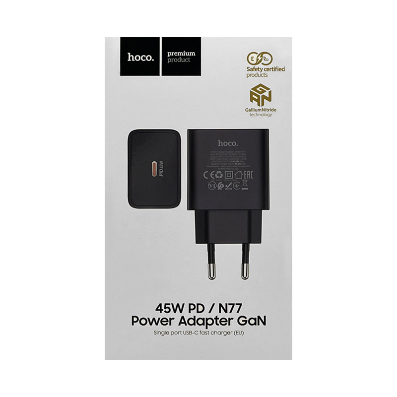 СЗУ Hoco N77 USB-С PD45W (Чёрный)