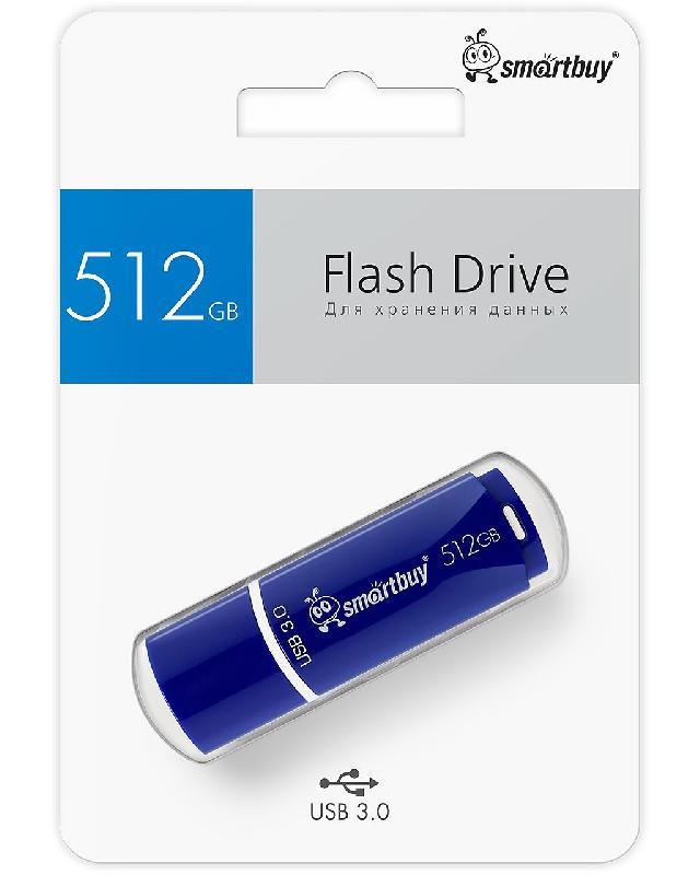 USB 3.0/3.1 накопитель Smartbuy 512 ГБ серия Crown Синий (SB512GBCRW-B)