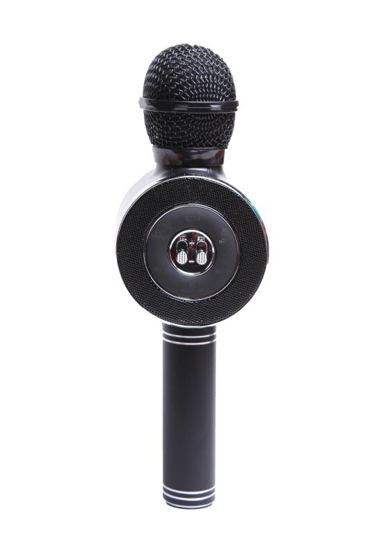 Караоке микрофон WS-668 кл&quot;В&quot; с динамиками (Bluetooth, USB, micro USB, AUX, mic, FM)  (Чёрный)