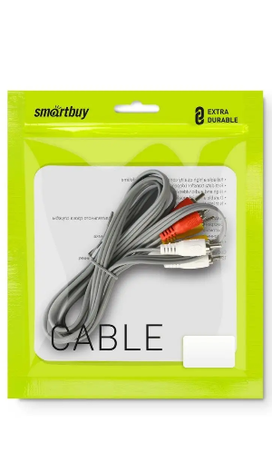 Кабель соединительный  Smartbuy 3xRCA(M)-3xRCA(M). 1.8 м. (КА-231-200)