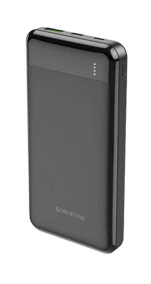 Портативный аккумулятор  BOROFONE  B-J19 10000 mAh USB QC3.0 20W (Type-C, micro USB) (Чёрный)