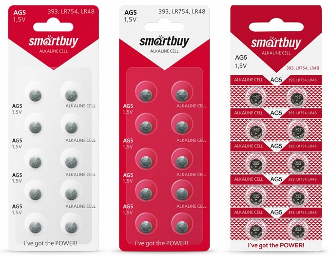 Батарейка часовая Smartbuy AG5-10B (100/2000) (SBBB-AG5-10B)
