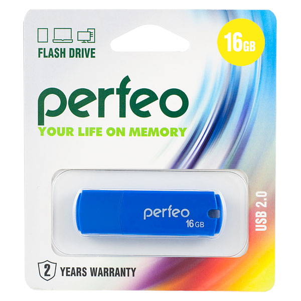 Накопитель USB Flash  16GB Perfeo C05 (Синий)
