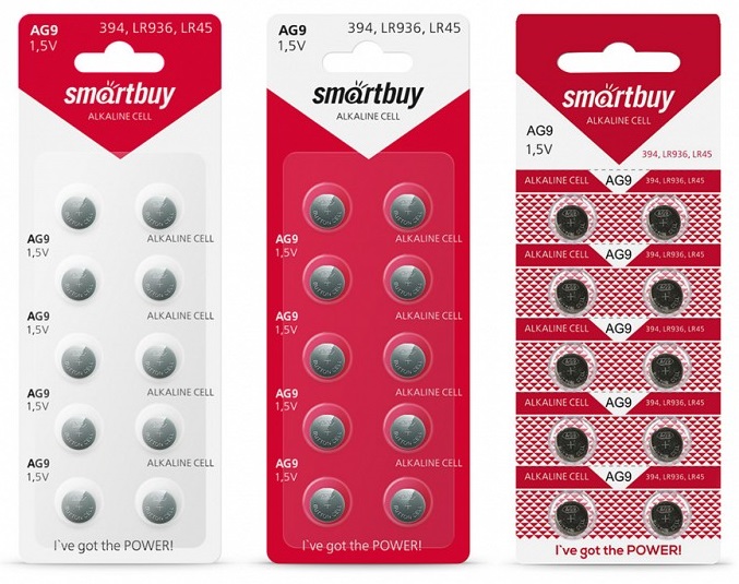 Батарейка часовая Smartbuy AG9-10B (100/2000) (SBBB-AG9-10B)