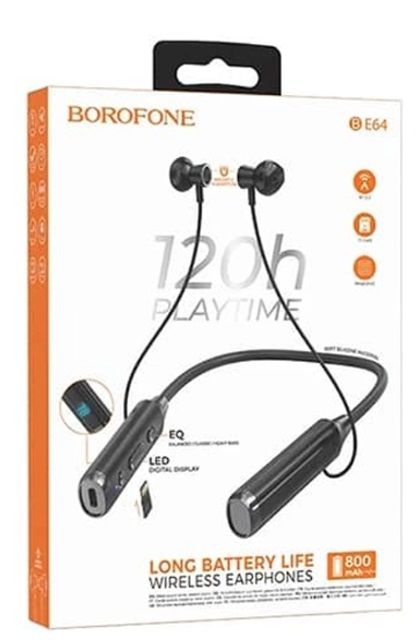 Наушники внутриканальные Borofone BE64, Perfect, Bluetooth, цвет: чёрный