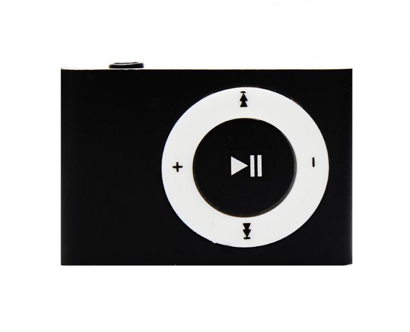 Плеер MP3 металлический с прищепкой (Чёрный)